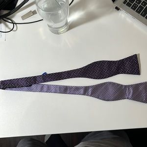 Reversible Purple Silk Egara Bowtie